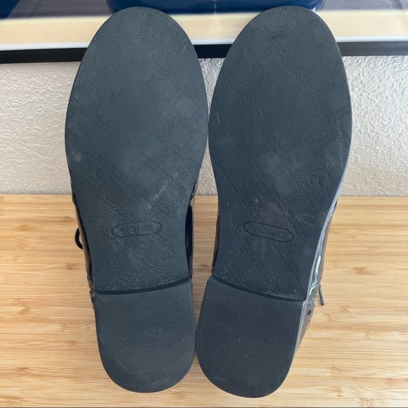 VIONIC HADLEY OXFORD Black Patent Shiny Dress Shoes Wingtip ORTHAHEEL - Picture 10 of 14